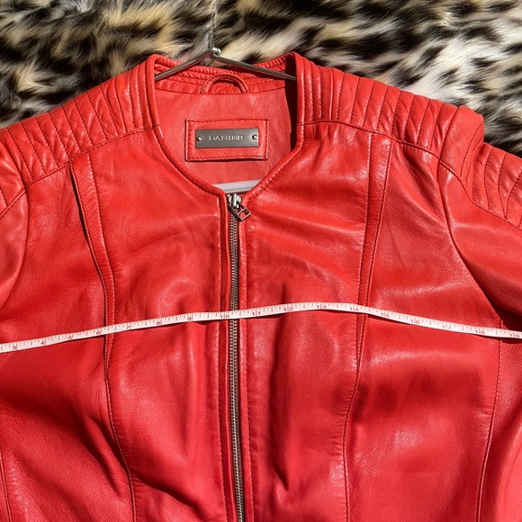 Beautiful Orange Danier Leather Moto style jacket - Picture 8 of 9